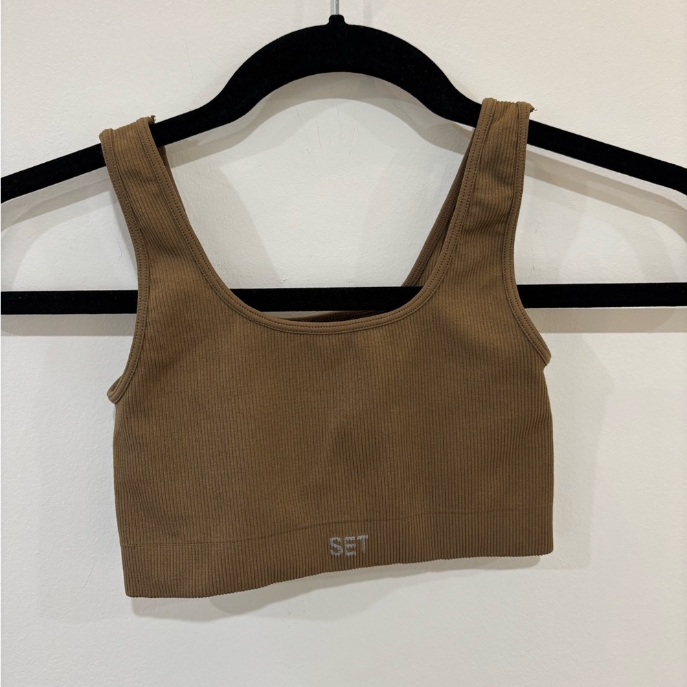 Set Active Ribbed Sports Bra